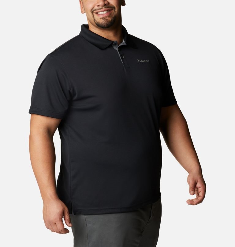 Men's Columbia Utilizer Polo Shirts Black | Plus Size CA-RLC13